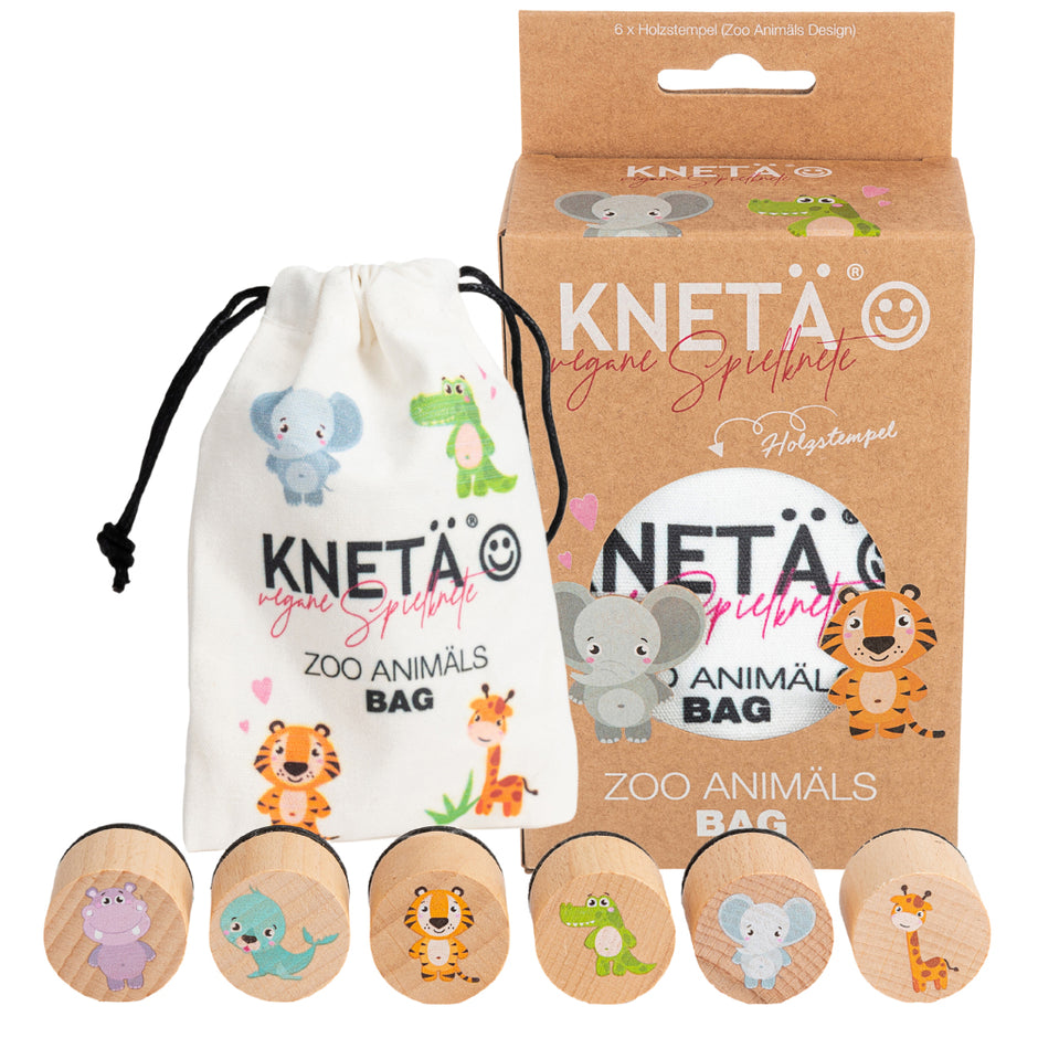 Knetä Holzstempelset – Thema Zootiere