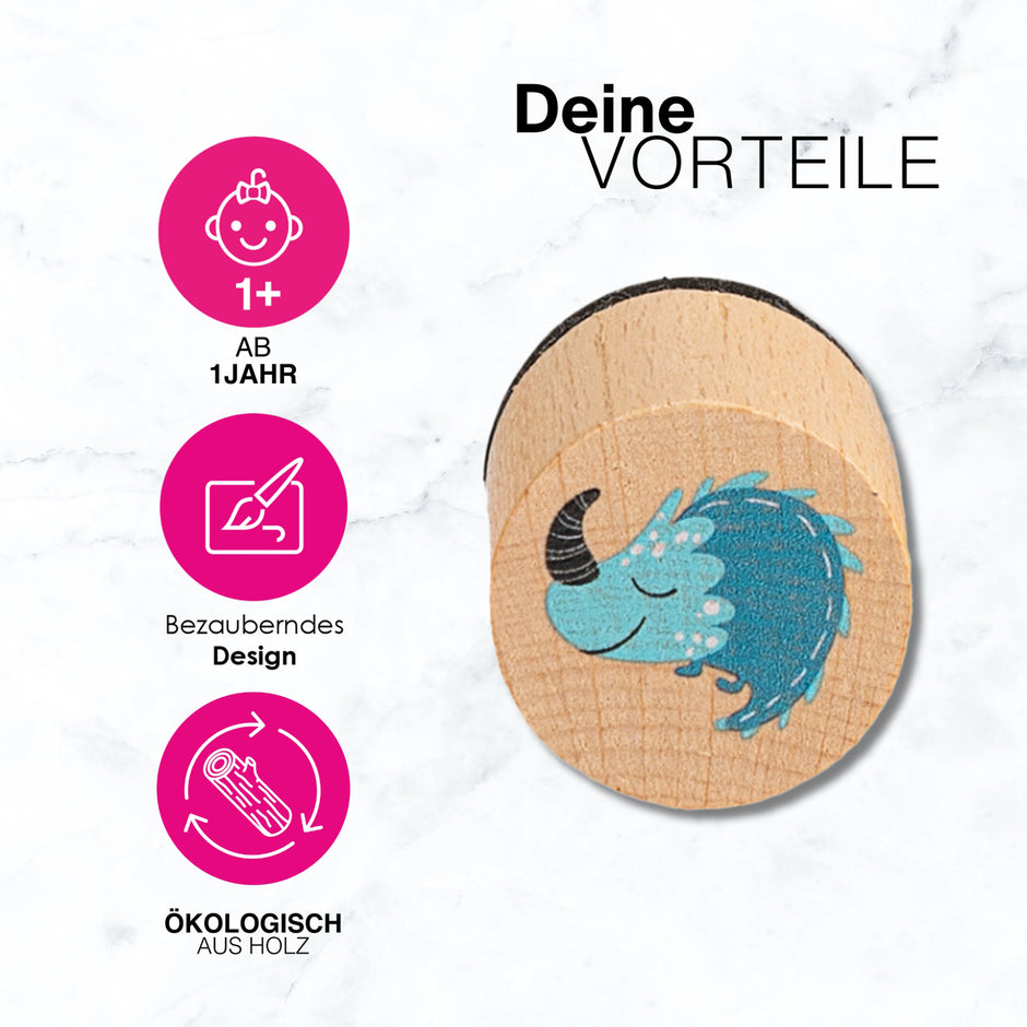 Knetä Holzstempelset – Dinosaurier-Thema