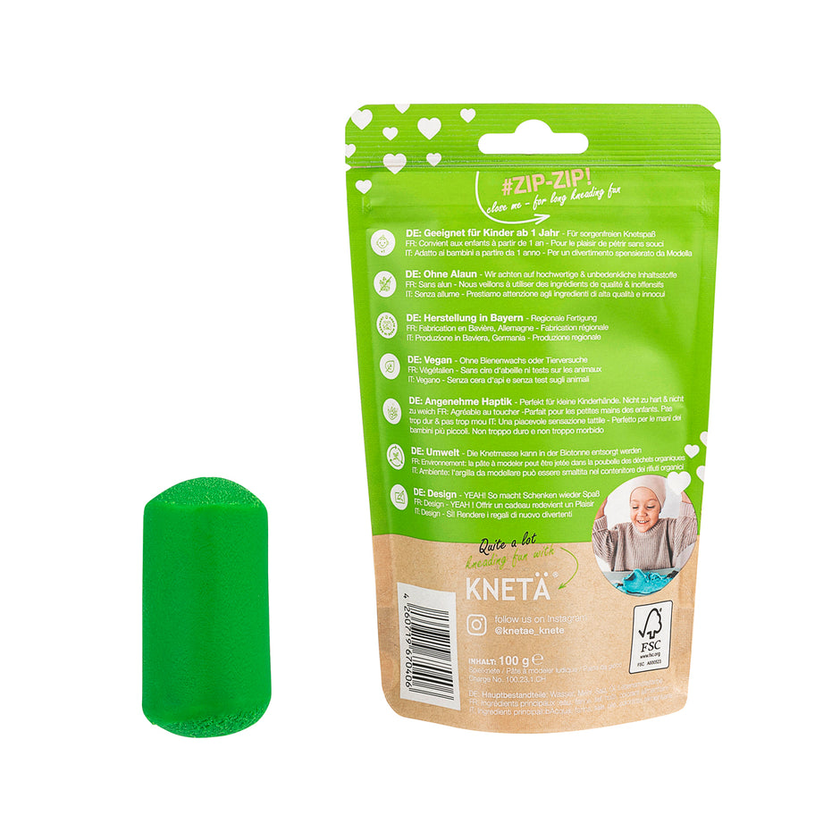 Knetä Vegan Playdough 100 g – Individual Colours - Green
