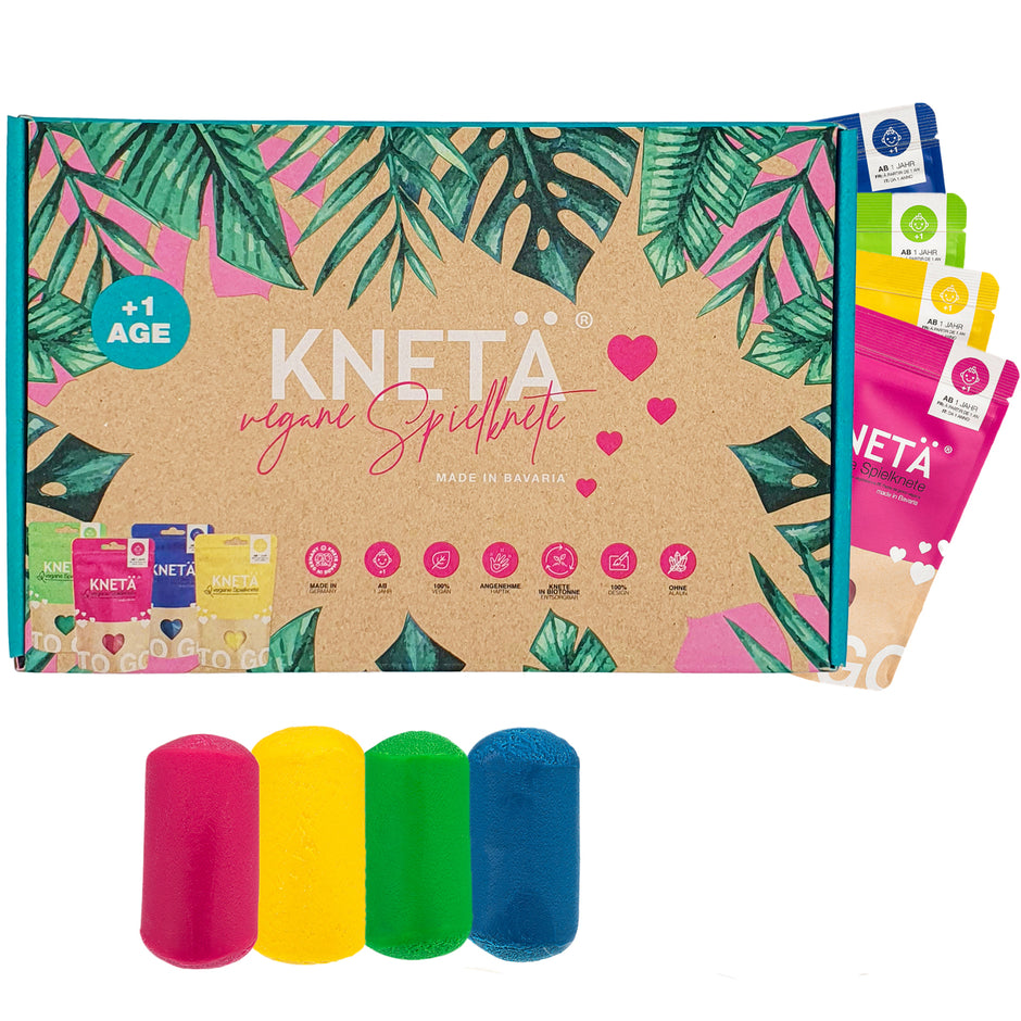 Knetä Vegan Play Dough Set – 4 x 100g (Bags)