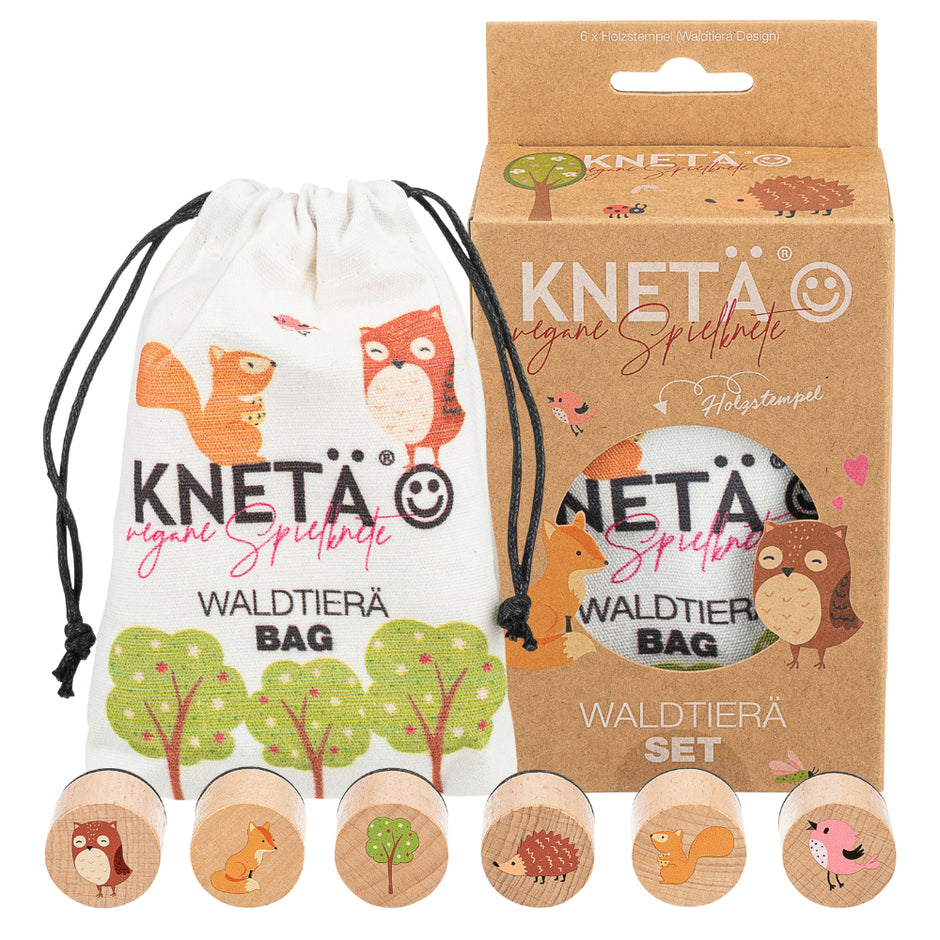 Knetä Holzstempelset – Motiv: Waldtiere