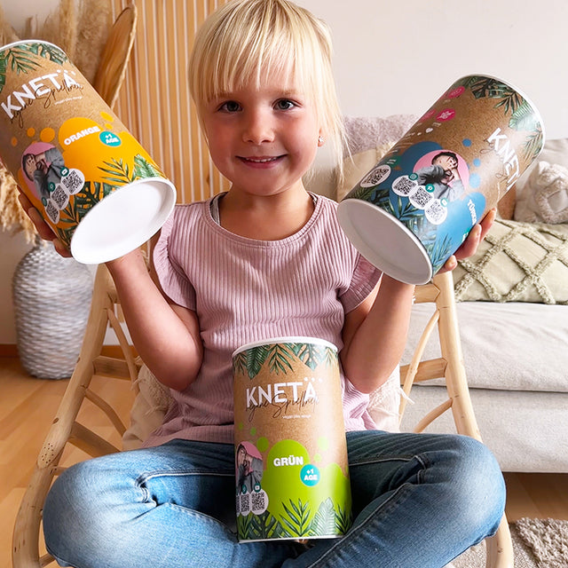 Knetä Vegan Play Clay XXL – 1000g Tube - Yellow