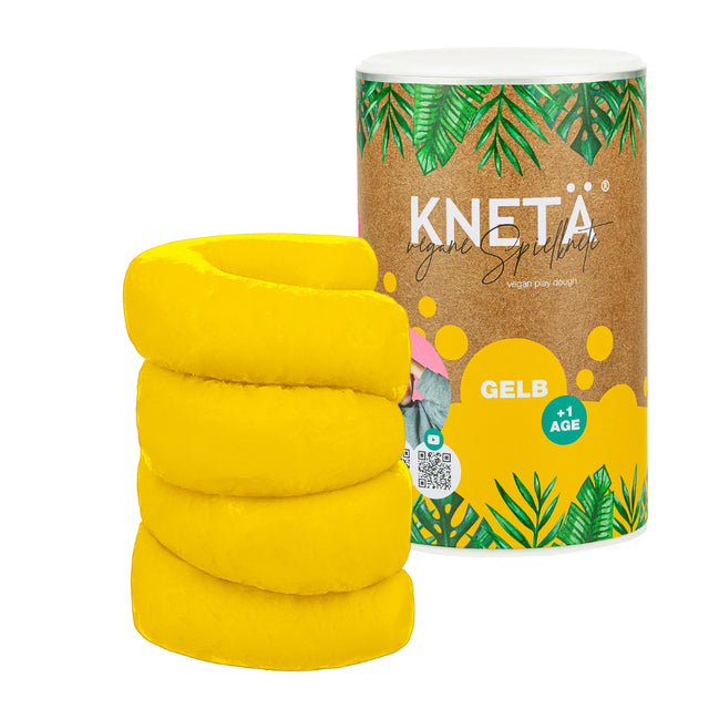Knetä Vegan Play Clay XXL – 1000g Tube - Yellow