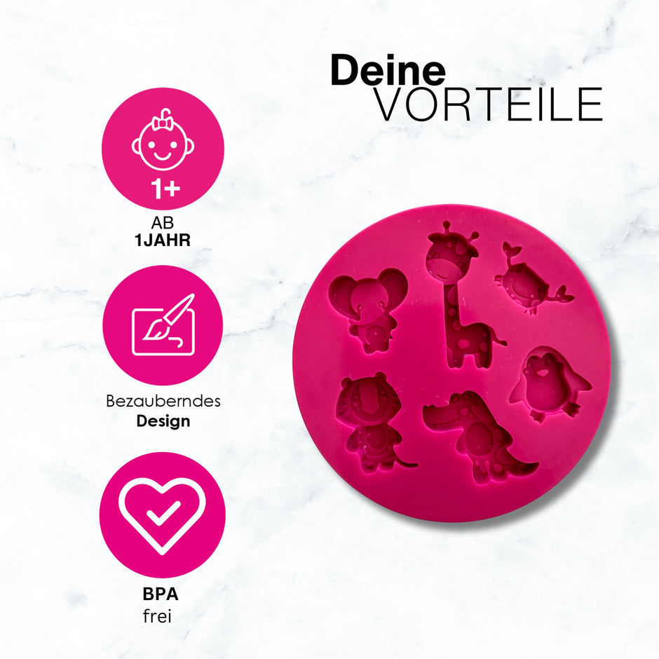 Knetä Silicone Mould – Zoo Animals