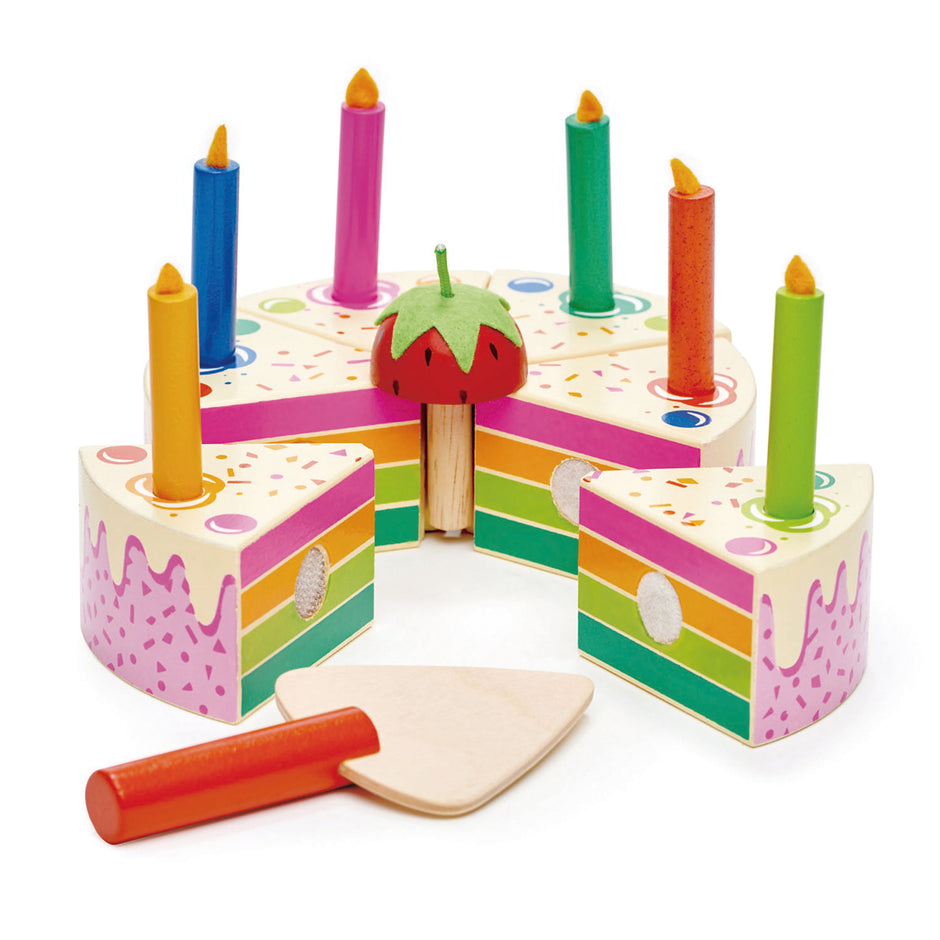 Zartes Blattspiel – Regenbogen zum Geburtstag
