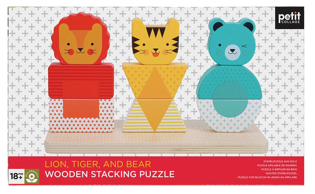 Petit Collage Early Years – Stapeltoren Leeuw, Tijger & Beer