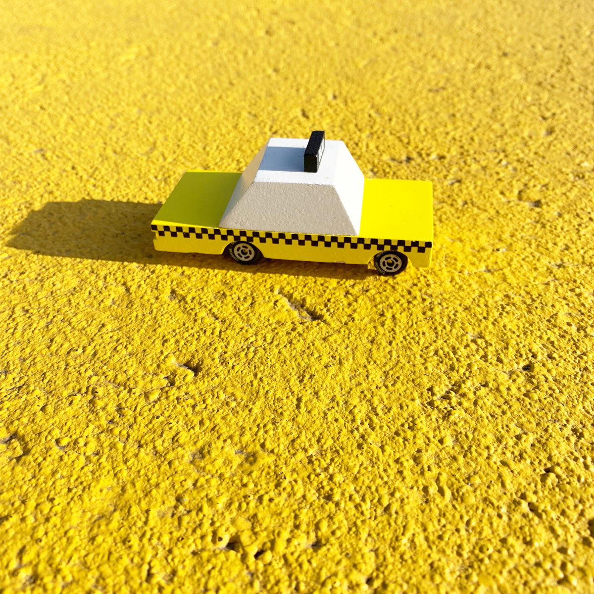 Candycar Yellow Taxi – Duurzame Houten Speelgoed auto