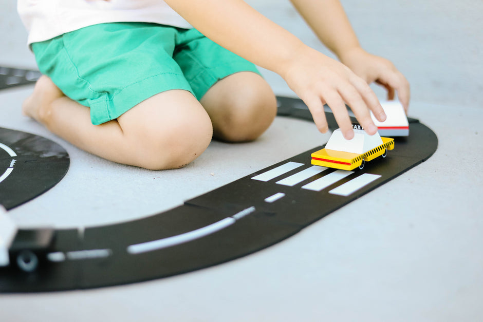 Candycar Yellow Taxi – Duurzame Houten Speelgoed auto