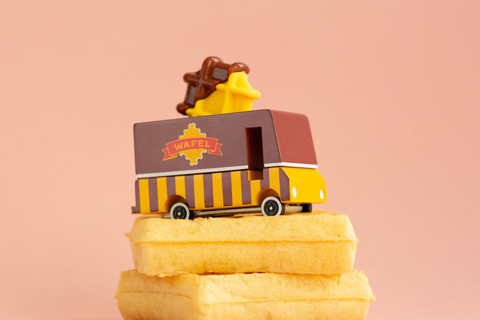 Candycar Waffle Van – Duurzame Houten Speelgoed auto