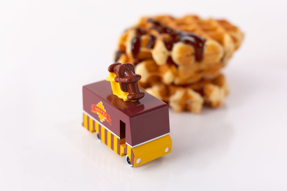 Candycar Waffle Van – Duurzame Houten Speelgoed auto
