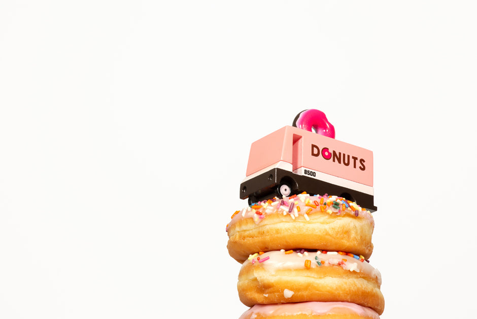 Candycar Donut Van – Duurzame Houten Speelgoed auto
