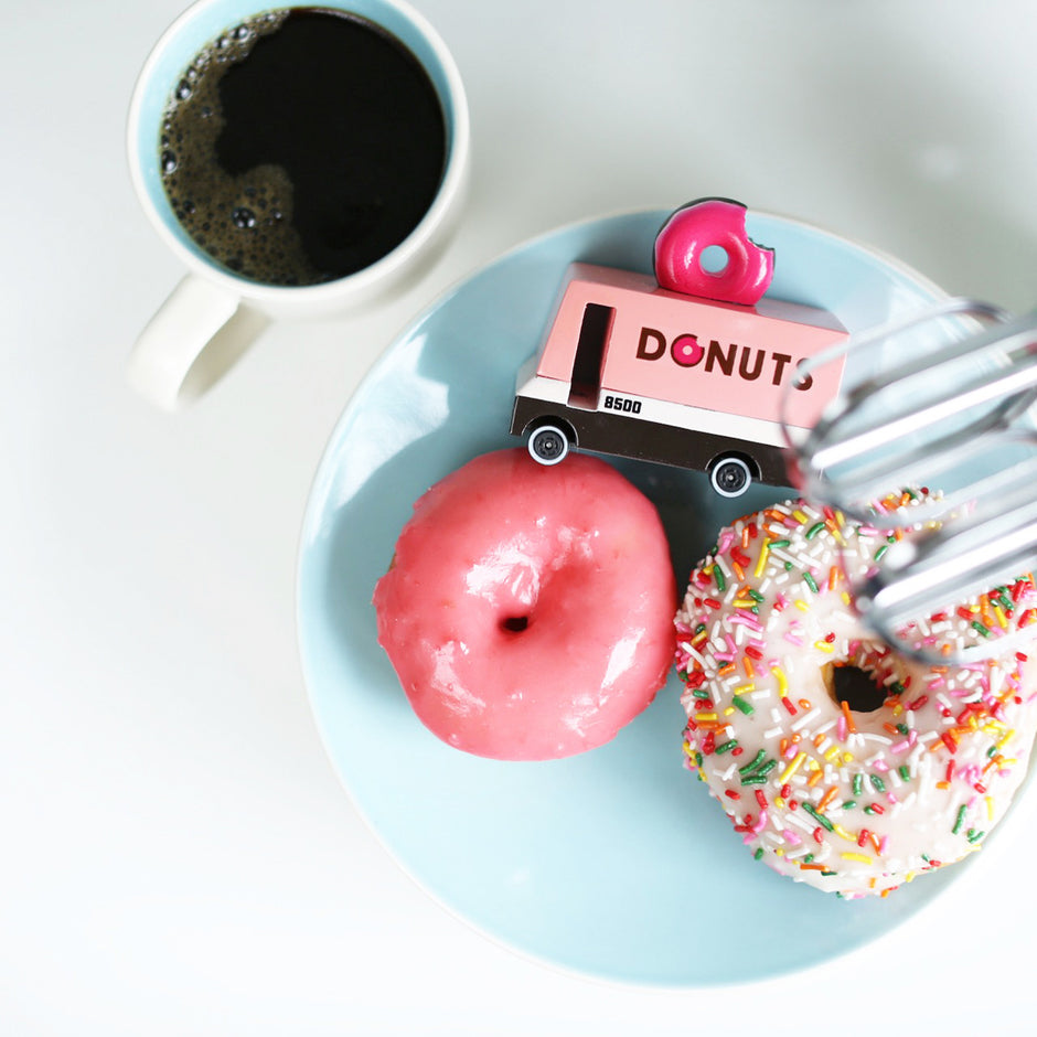Candycar Donut Van – Duurzame Houten Speelgoed auto