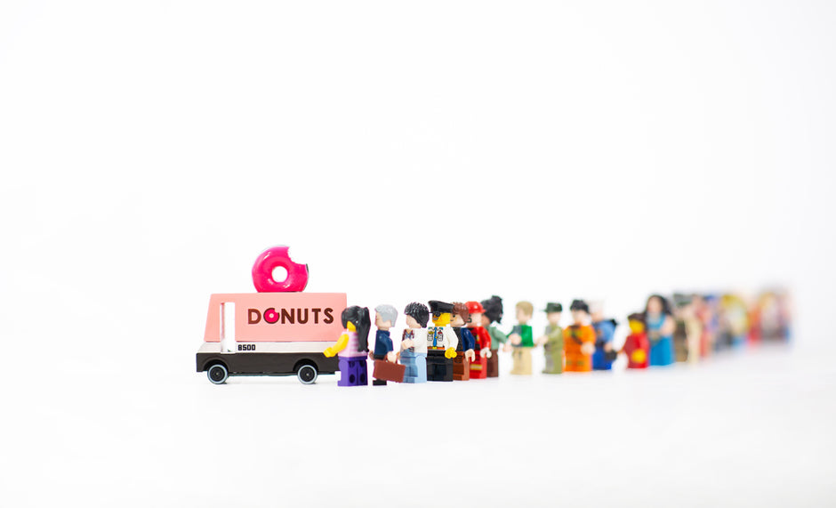 Candycar Donut Van – Duurzame Houten Speelgoed auto