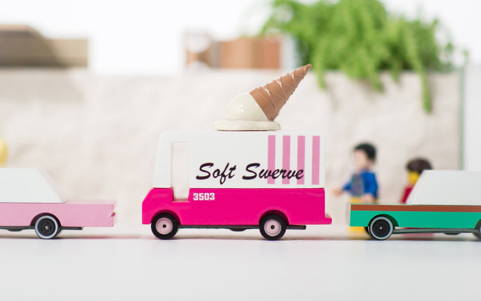 Candycar Ice Cream Van – Duurzame Houten Speelgoed auto
