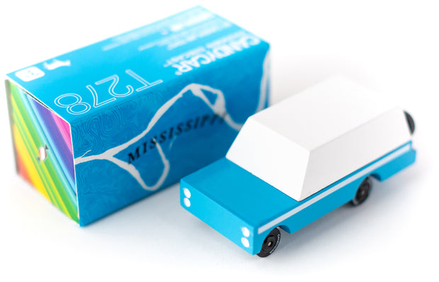 Candycar Mississippi Mule Blue – Nachhaltiger Holz-Pickup