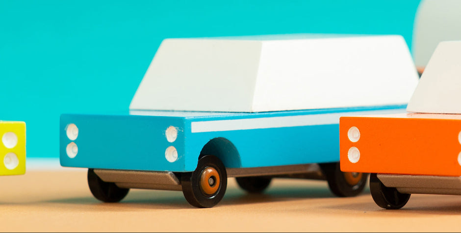 Candycar Mississippi Mule Blue - Sustainable Wooden Pick-up