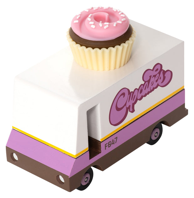 Candycar Cupcake Van – Duurzame Houten Speelgoed Bus