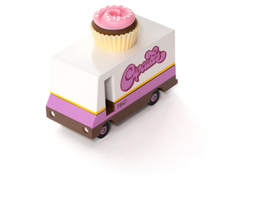 Candycar Cupcake Van – Duurzame Houten Speelgoed Bus