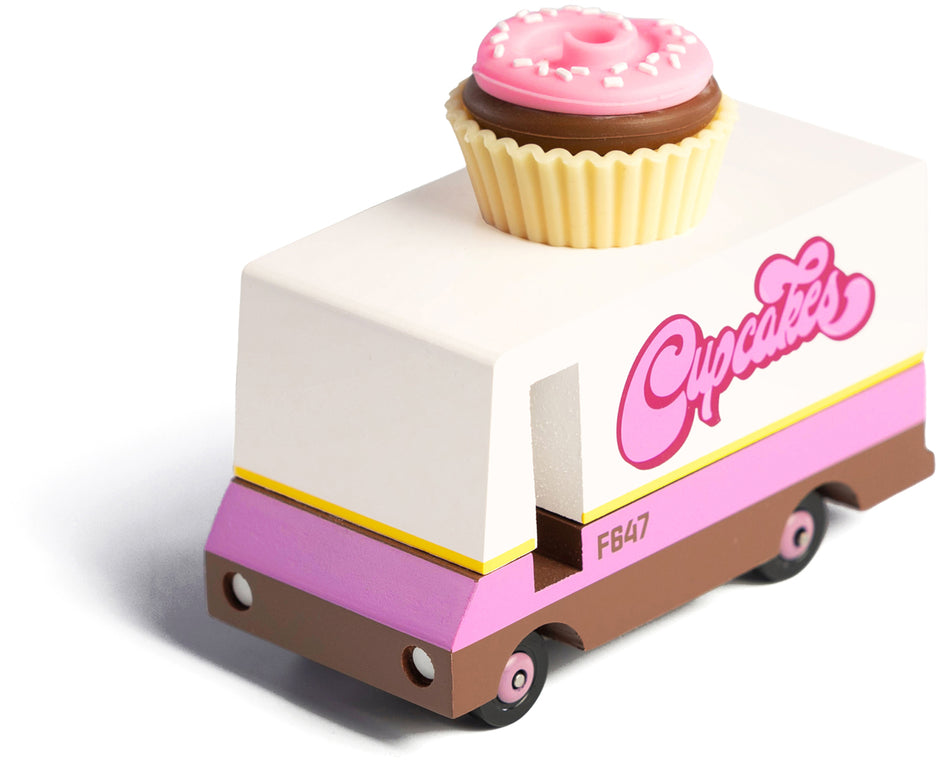 Candycar Cupcake Van – Duurzame Houten Speelgoed Bus
