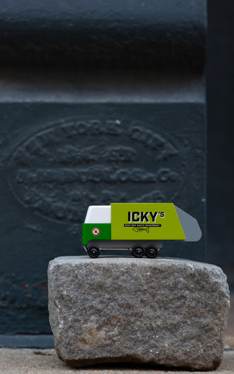 Candycar Garbage Truck – Duurzame Houten Vuilniswagen