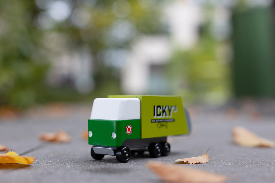 Candycar Garbage Truck – Duurzame Houten Vuilniswagen