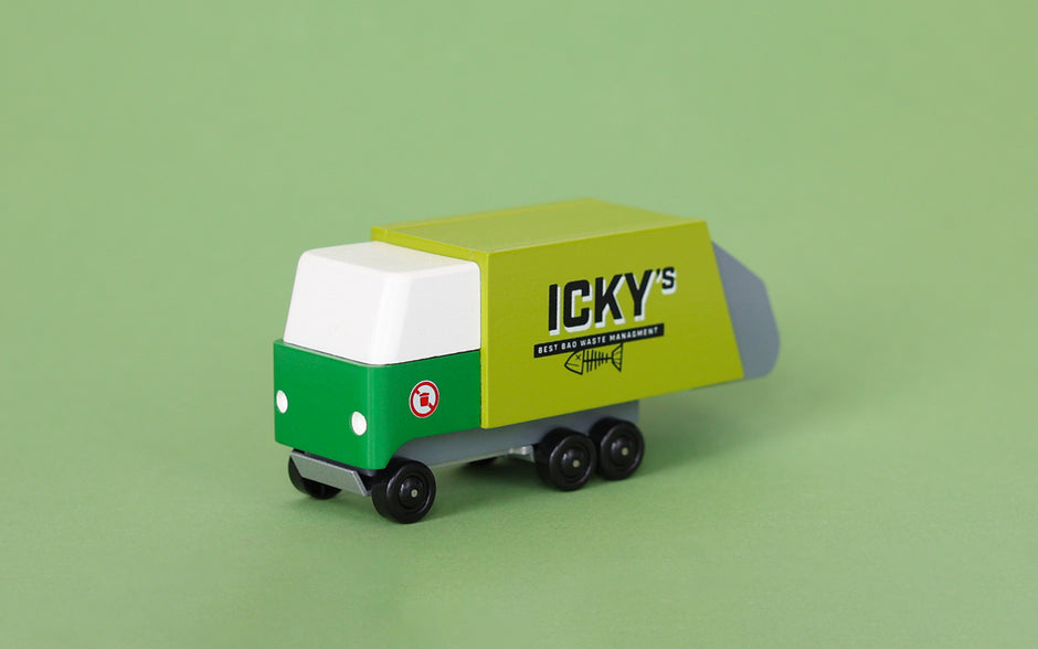 Candycar Garbage Truck – Duurzame Houten Vuilniswagen