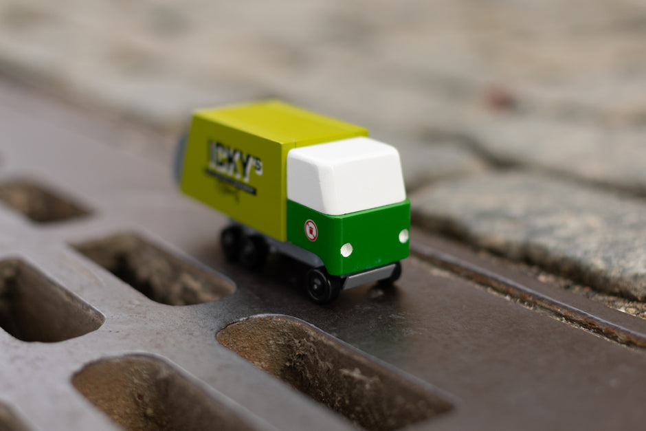Candycar Garbage Truck – Duurzame Houten Vuilniswagen
