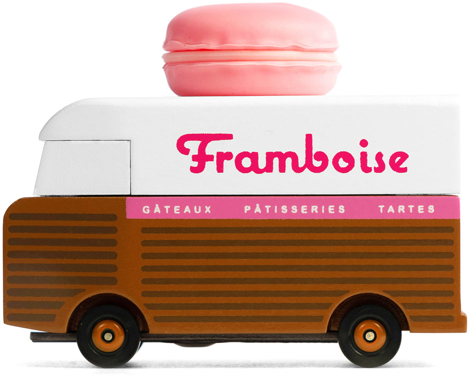 Candycar Macaron Van Roze – Duurzame Houten Speelgoed auto