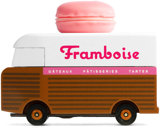 Candycar Macaron Van Roze – Duurzame Houten Speelgoed auto