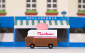 Candycar Macaron Van Roze – Duurzame Houten Speelgoed auto
