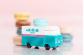 Candycar Macaron Van Blauw – Duurzame Houten Speelgoed auto