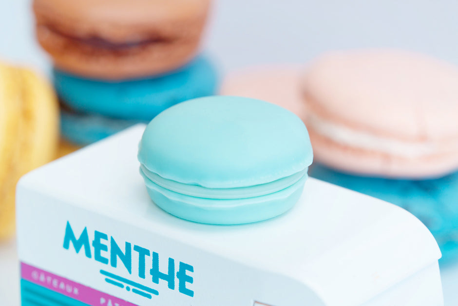 Candycar Macaron Van Blauw – Duurzame Houten Speelgoed auto