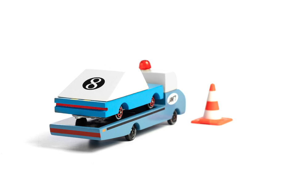 Candycar Jane’s Tow Truck – Duurzame Houten Sleepwagen
