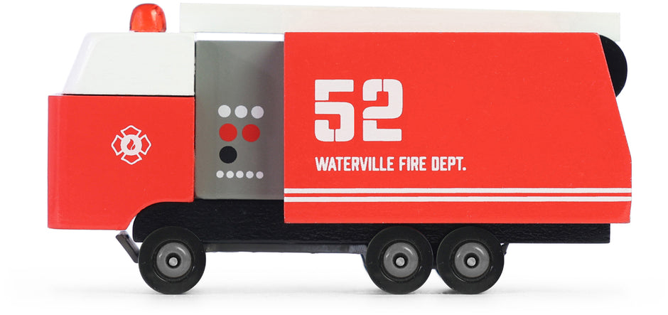 Candycar Fire Truck – Duurzame Houten Brandweerwagen