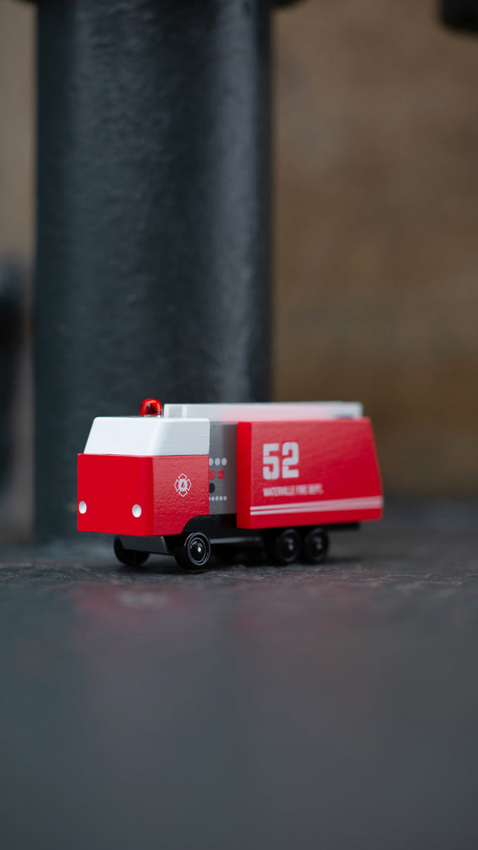 Candycar Fire Truck – Duurzame Houten Brandweerwagen