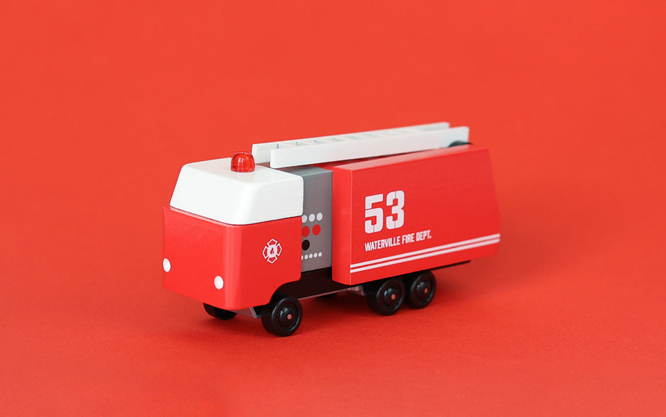 Candycar Fire Truck – Duurzame Houten Brandweerwagen