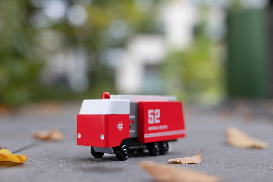 Candycar Fire Truck – Duurzame Houten Brandweerwagen