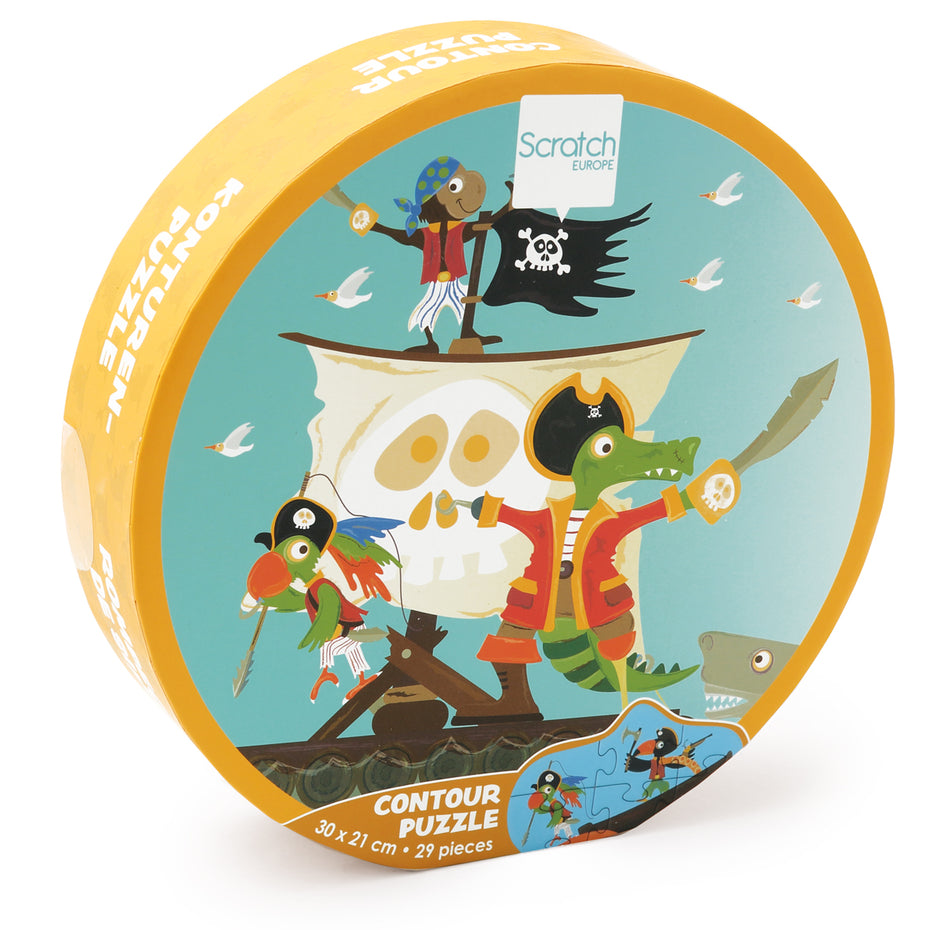 Scratch Compact Puzzel – Piraat (29 stuks)